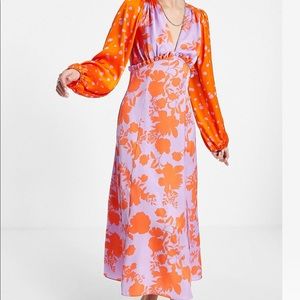 ASOS Design Frill Open Back Satin Midi Dress